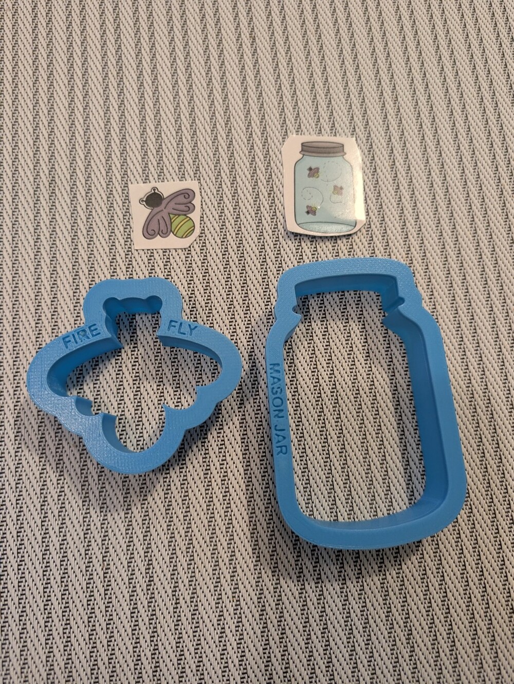 Blue Mason Jar and Firefly Cookie Cutters Summer Cookies NEW